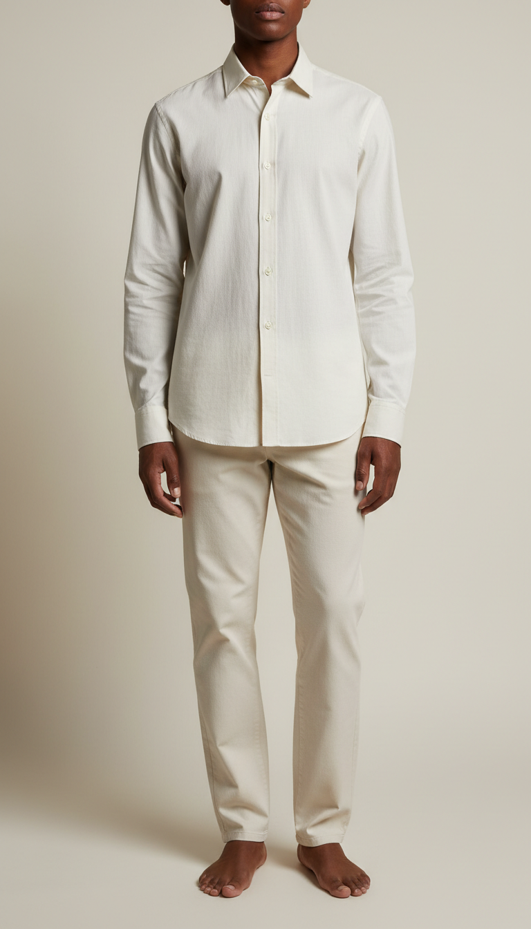 Porcelain Cotton Tailored Shirt